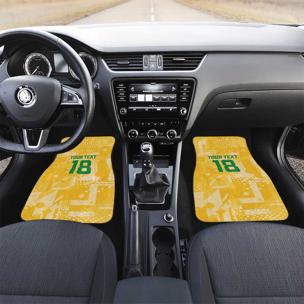 Custom Guyana Football Car Mats One Team One Game Yellow Version - Wonder Print Shop