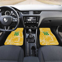 Custom Guyana Football Car Mats One Team One Game Yellow Version - Wonder Print Shop