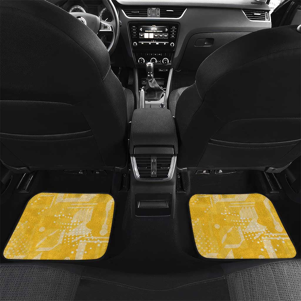 Custom Guyana Football Car Mats One Team One Game Yellow Version - Wonder Print Shop