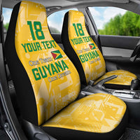 Custom Guyana Football Car Seat Cover One Team One Game Yellow Version - Wonder Print Shop
