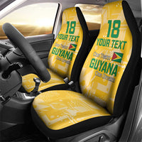Custom Guyana Football Car Seat Cover One Team One Game Yellow Version - Wonder Print Shop