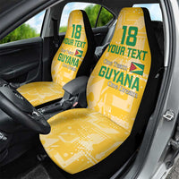 Custom Guyana Football Car Seat Cover One Team One Game Yellow Version - Wonder Print Shop