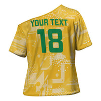 Custom Guyana Football Cross Shoulder Shirt One Team One Game Yellow Version - Wonder Print Shop