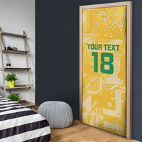 Custom Guyana Football Door Cover One Team One Game Yellow Version - Wonder Print Shop