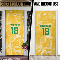 Custom Guyana Football Door Cover One Team One Game Yellow Version - Wonder Print Shop