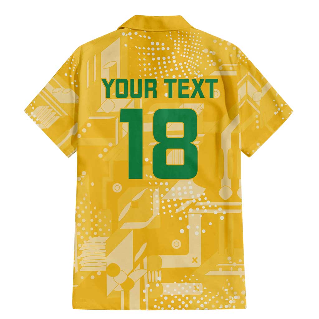 Custom Guyana Football Family Matching Mermaid Dress and Hawaiian Shirt One Team One Game Yellow Version - Wonder Print Shop