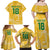 Custom Guyana Football Family Matching Off Shoulder Maxi Dress and Hawaiian Shirt One Team One Game Yellow Version - Wonder Print Shop