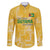 Custom Guyana Football Family Matching Off Shoulder Maxi Dress and Hawaiian Shirt One Team One Game Yellow Version - Wonder Print Shop