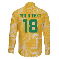 Custom Guyana Football Family Matching Off Shoulder Maxi Dress and Hawaiian Shirt One Team One Game Yellow Version - Wonder Print Shop