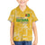 Custom Guyana Football Family Matching Off Shoulder Maxi Dress and Hawaiian Shirt One Team One Game Yellow Version - Wonder Print Shop