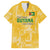 Custom Guyana Football Family Matching Summer Maxi Dress and Hawaiian Shirt One Team One Game Yellow Version - Wonder Print Shop