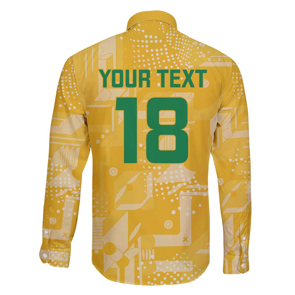 Custom Guyana Football Family Matching Summer Maxi Dress and Hawaiian Shirt One Team One Game Yellow Version - Wonder Print Shop