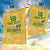 Custom Guyana Football Garden Flag One Team One Game Yellow Version - Wonder Print Shop