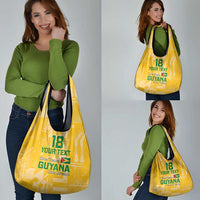 Custom Guyana Football Grocery Bag One Team One Game Yellow Version - Wonder Print Shop