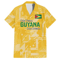 Custom Guyana Football Hawaiian Shirt One Team One Game Yellow Version - Wonder Print Shop