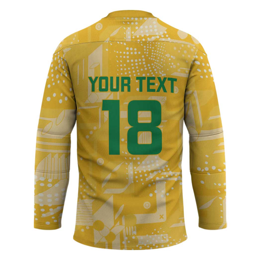 Custom Guyana Football Hockey Jersey One Team One Game Yellow Version - Wonder Print Shop