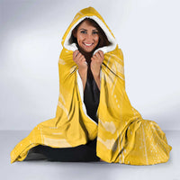 Custom Guyana Football Hooded Blanket One Team One Game Yellow Version - Wonder Print Shop