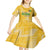 Custom Guyana Football Kid Short Sleeve Dress One Team One Game Yellow Version - Wonder Print Shop