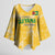Custom Guyana Football Kimono Sleeve Blouse One Team One Game Yellow Version - Wonder Print Shop