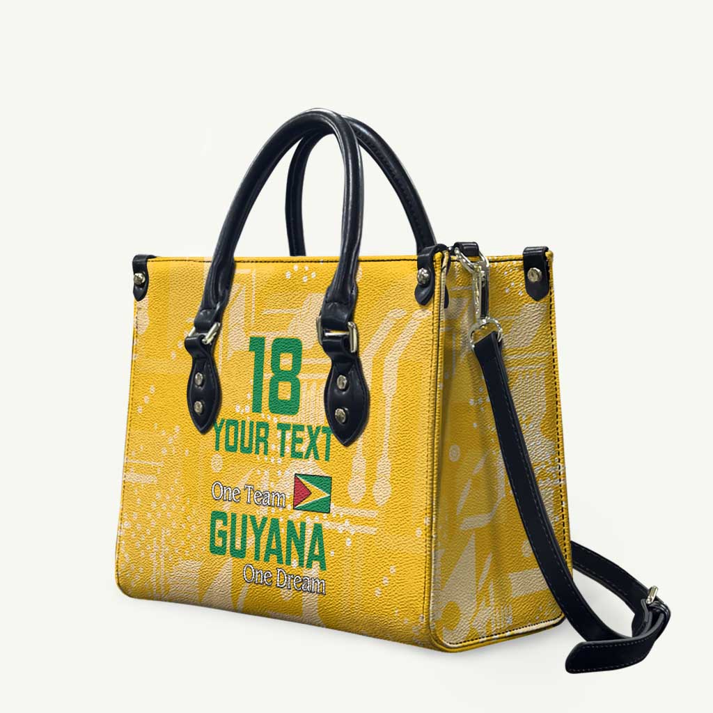Custom Guyana Football Leather Bag One Team One Game Yellow Version - Wonder Print Shop