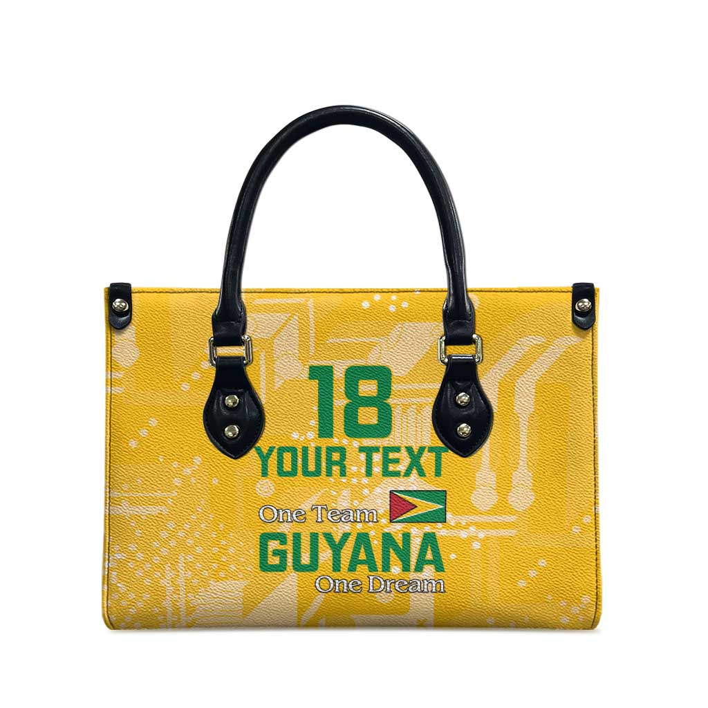 Custom Guyana Football Leather Bag One Team One Game Yellow Version - Wonder Print Shop