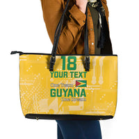 Custom Guyana Football Leather Tote Bag One Team One Game Yellow Version - Wonder Print Shop