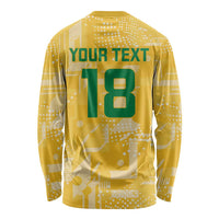 Custom Guyana Football Long Sleeve Shirt One Team One Game Yellow Version - Wonder Print Shop