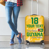 Custom Guyana Football Luggage Cover One Team One Game Yellow Version - Wonder Print Shop