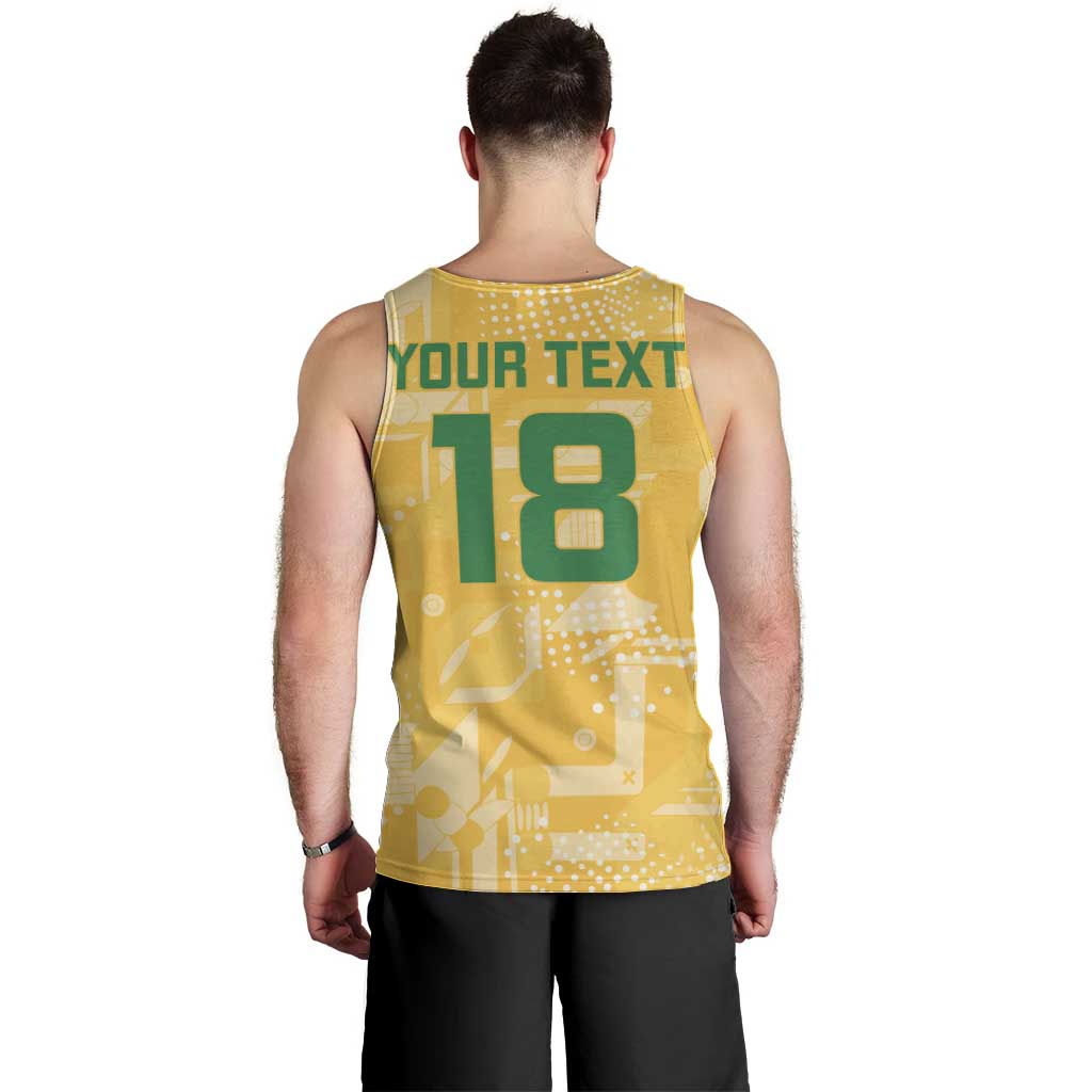 Custom Guyana Football Men Tank Top One Team One Game Yellow Version - Wonder Print Shop