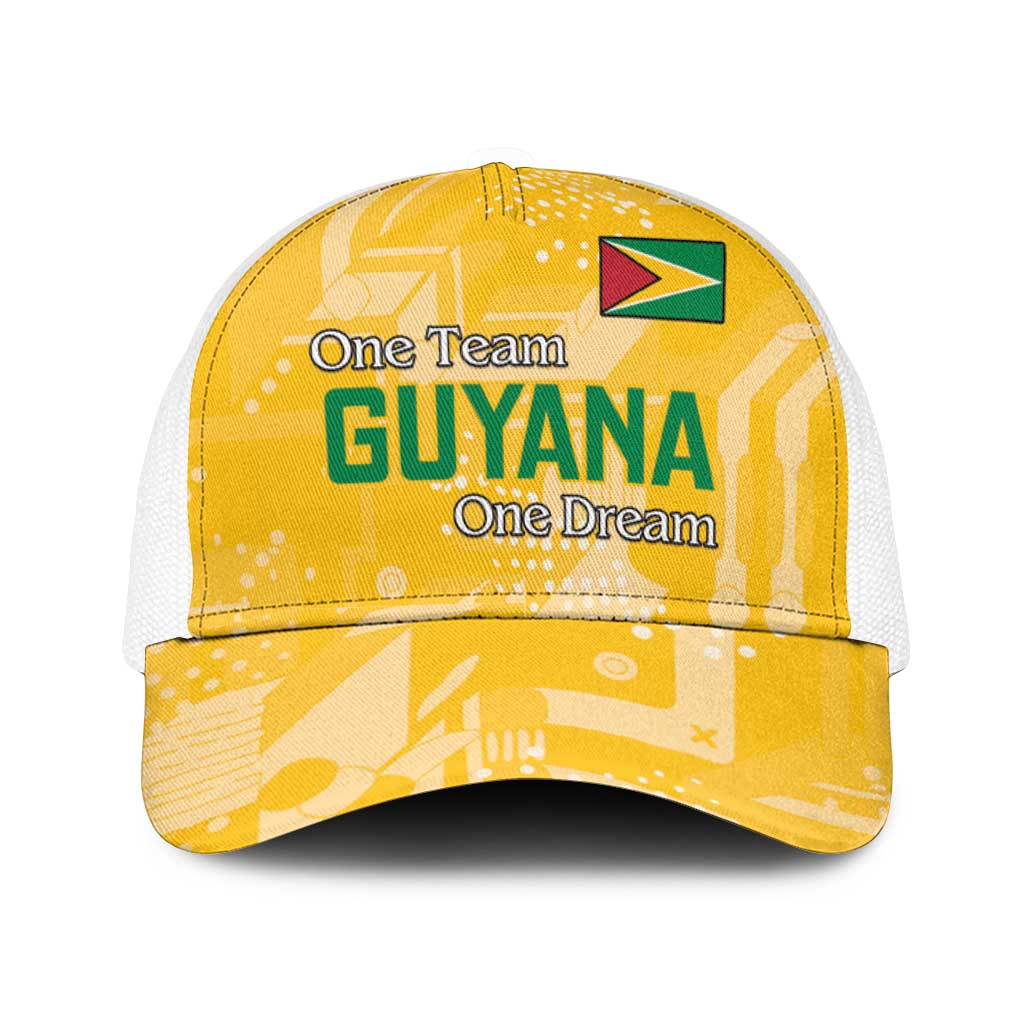 Guyana Football Mesh Trucker Cap One Team One Game Yellow Version - Wonder Print Shop