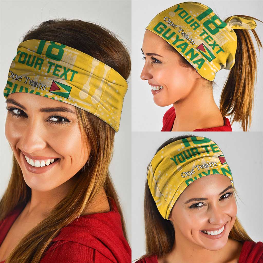 Custom Guyana Football Neck Gaiter One Team One Game Yellow Version - Wonder Print Shop