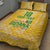 Custom Guyana Football Quilt Bed Set One Team One Game Yellow Version - Wonder Print Shop
