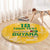 Custom Guyana Football Round Carpet One Team One Game Yellow Version - Wonder Print Shop