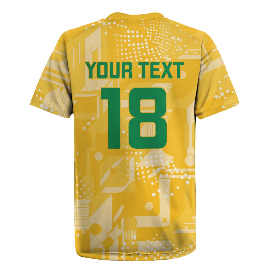 Custom Guyana Football Rugby Jersey One Team One Game Yellow Version - Wonder Print Shop