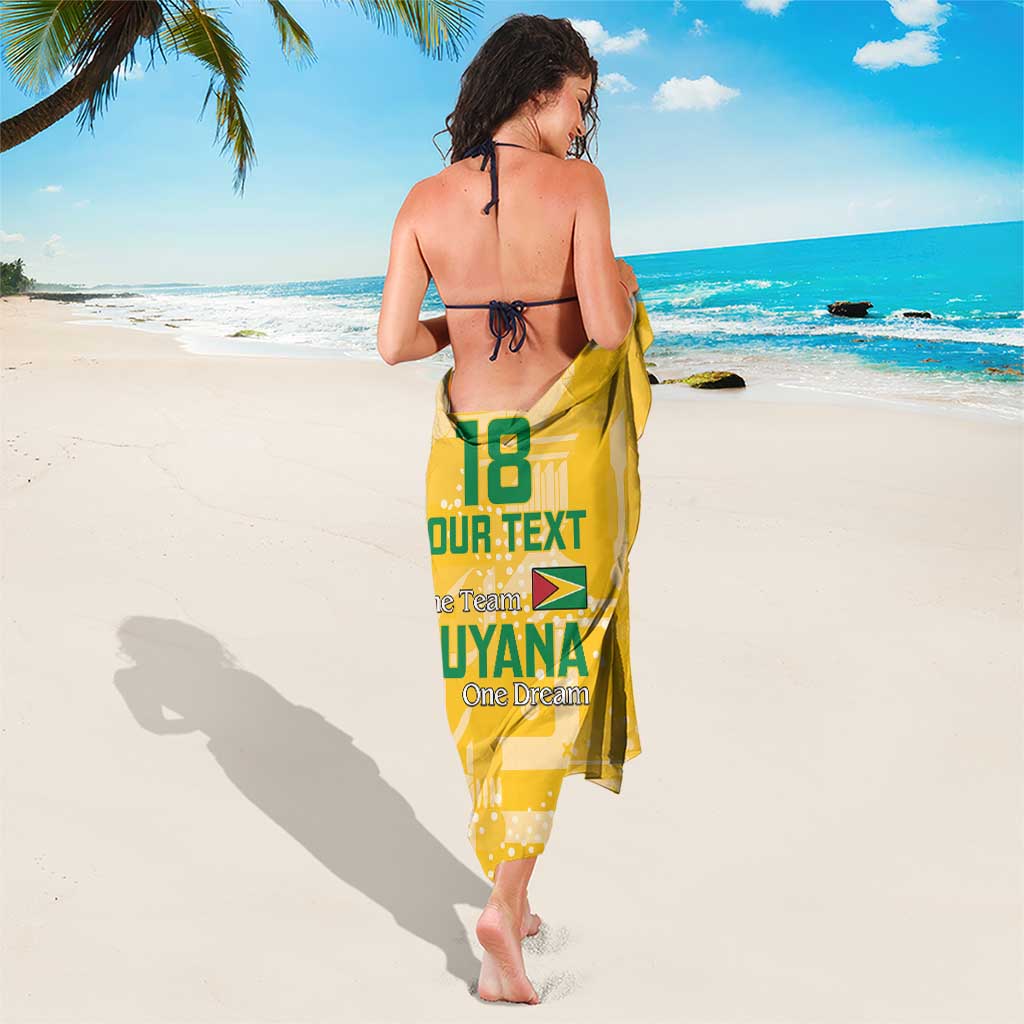 Custom Guyana Football Sarong One Team One Game Yellow Version - Wonder Print Shop