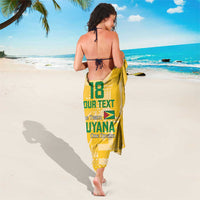 Custom Guyana Football Sarong One Team One Game Yellow Version - Wonder Print Shop