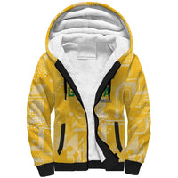 Custom Guyana Football Sherpa Hoodie One Team One Game Yellow Version - Wonder Print Shop