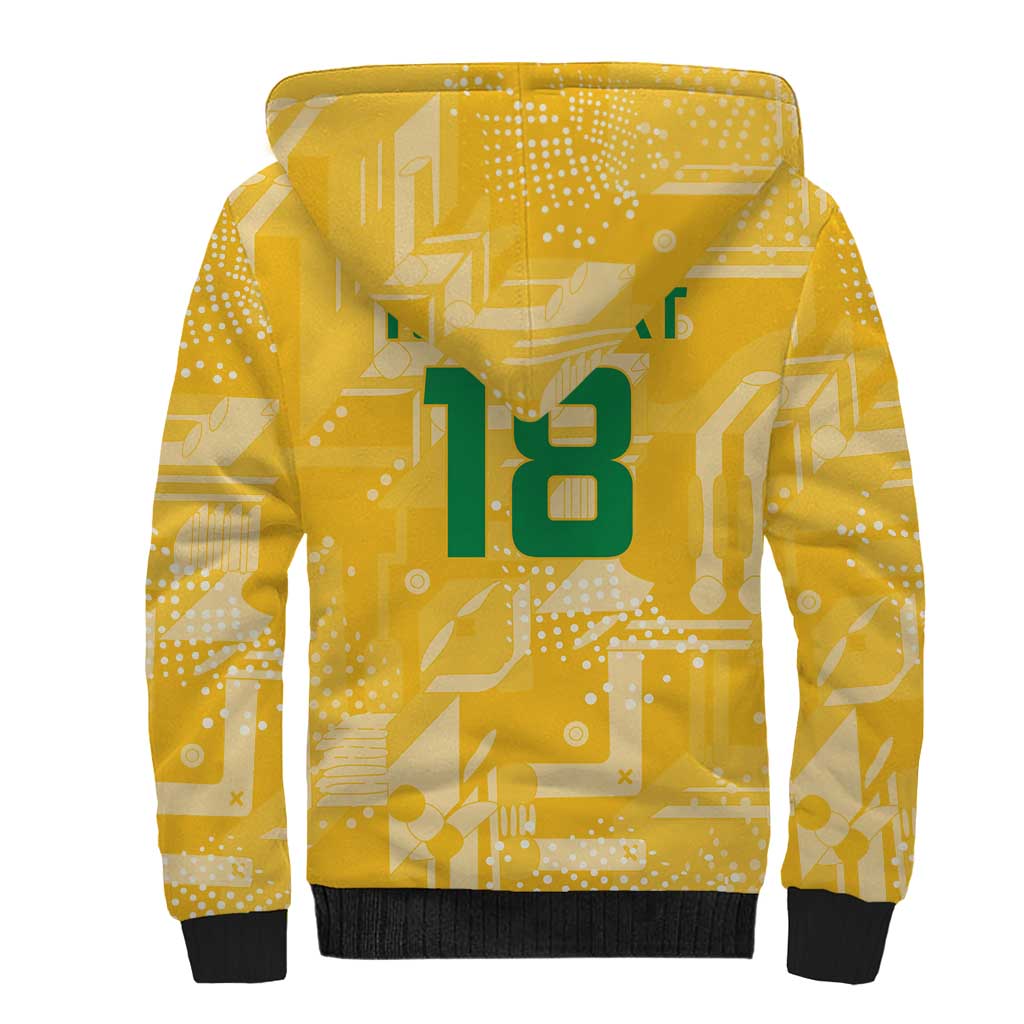 Custom Guyana Football Sherpa Hoodie One Team One Game Yellow Version - Wonder Print Shop