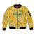 Custom Guyana Football Sleeve Zip Bomber Jacket One Team One Game Yellow Version - Wonder Print Shop