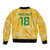 Custom Guyana Football Sleeve Zip Bomber Jacket One Team One Game Yellow Version - Wonder Print Shop