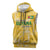 Custom Guyana Football Sleeveless Zip Hoodie One Team One Game Yellow Version - Wonder Print Shop