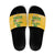 Custom Guyana Football Slide Sandals One Team One Game Yellow Version - Wonder Print Shop