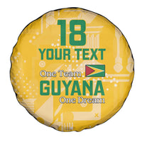 Custom Guyana Football Spare Tire Cover One Team One Game Yellow Version - Wonder Print Shop