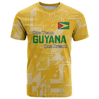 Custom Guyana Football T Shirt One Team One Game Yellow Version - Wonder Print Shop