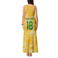 Custom Guyana Football Tank Maxi Dress One Team One Game Yellow Version - Wonder Print Shop