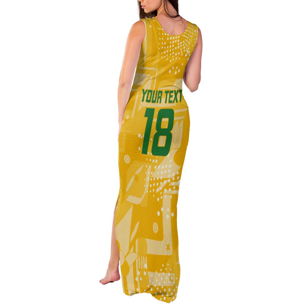 Custom Guyana Football Tank Maxi Dress One Team One Game Yellow Version - Wonder Print Shop
