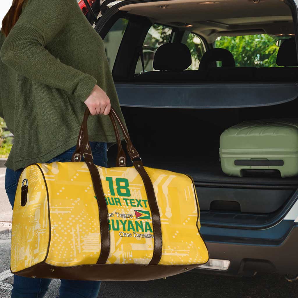 Custom Guyana Football Travel Bag One Team One Game Yellow Version - Wonder Print Shop