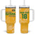 Custom Guyana Football Tumbler With Handle One Team One Game Yellow Version - Wonder Print Shop