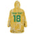 Custom Guyana Football Wearable Blanket Hoodie One Team One Game Yellow Version - Wonder Print Shop