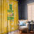 Custom Guyana Football Window Curtain One Team One Game Yellow Version - Wonder Print Shop